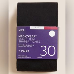 NWT | Marks & Spencer | 30 Denier Magicwear™ Opaque Stockings | Size M
